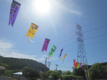 大空を元気に泳ぐこいのぼり