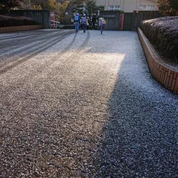 朝の正門前です