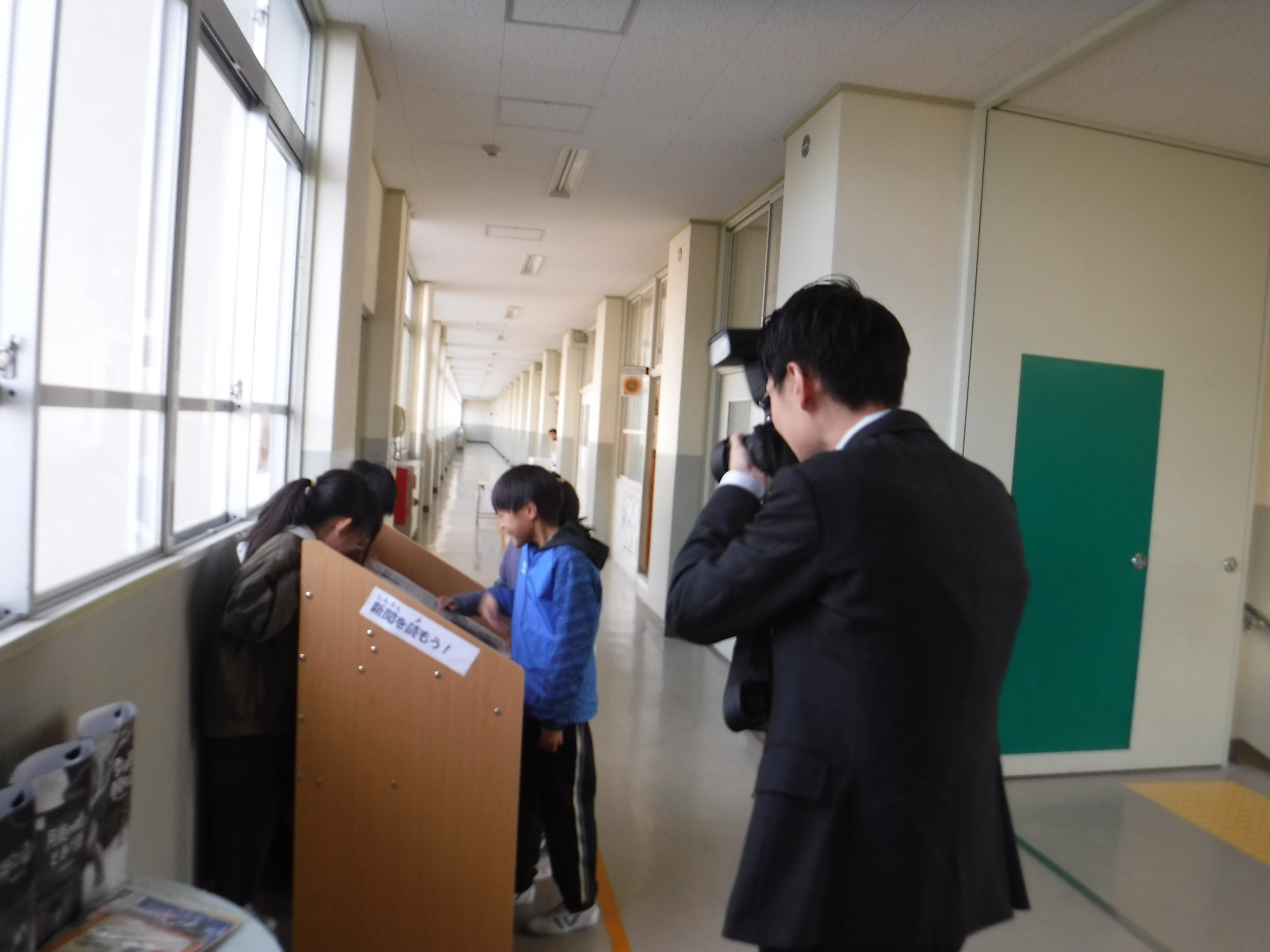取材を受ける様子