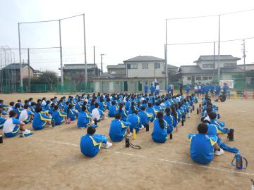 駅伝大会の表彰式の様子