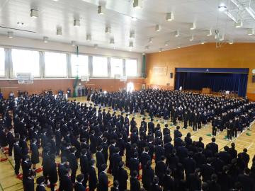 在校生と新入生の対面