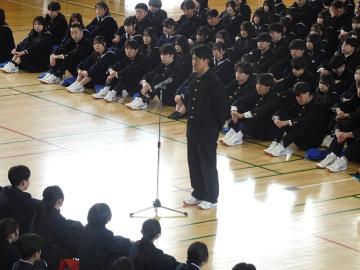 生徒会総務委員長による挨拶