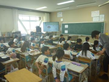 3年1組の授業の様子。