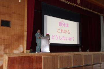 植松社長による講演会の様子