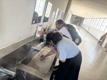 準備後の掃除の様子