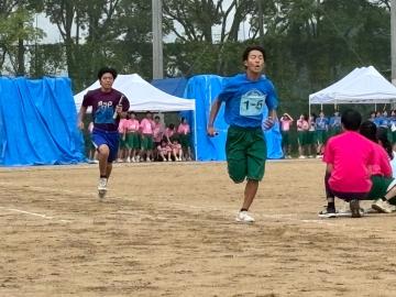 体育祭のリレーの様子