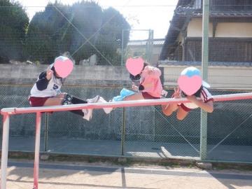雲梯をしている写真
