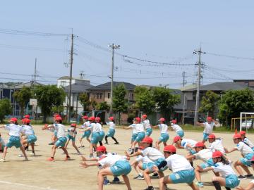 高学年がソーランをしている