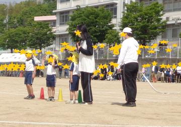 かけっこをがんばった子ども達