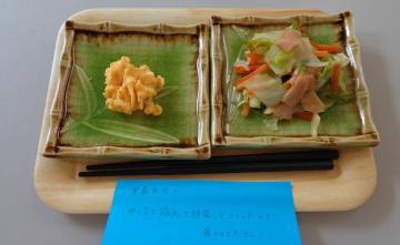 調理実習でできた料理の写真