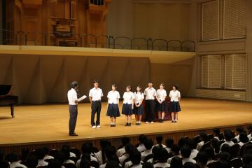 交換留学生への学校長激励
