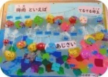 アジサイの掲示物の様子