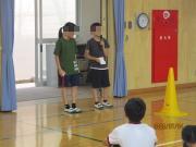 ドッジボール集会ルール説明の様子2