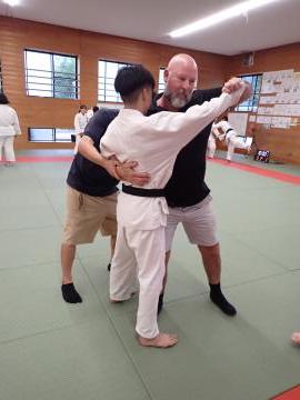 柔道部との交流の様子