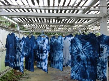5年生の自然学校で製作した藍染めティーシャツ