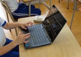タブレットも使ってルールづくりをします