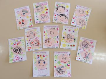 3歳児がつくった敬老の日のハガキ