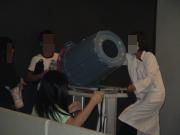 空気大砲発射の様子