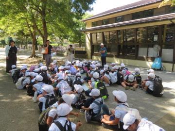 動物園に到着した1，2年生