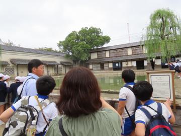 太秦映画村では池から龍が出てきました