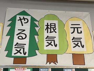 1年3組の学級掲示のようす