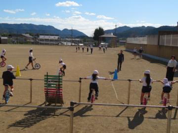 一輪車距離測定のようすその2