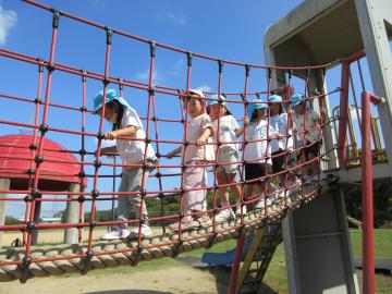 落ちないか心配だったけど渡れたよ