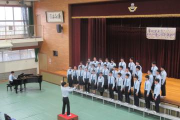 9年生の合唱の様子