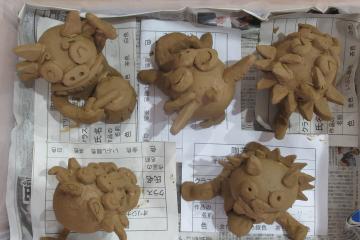 5年生が各自作り上げた作品の写真