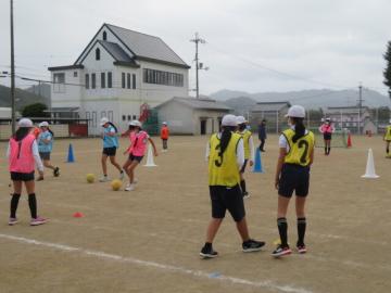 ドリブル練習のようす