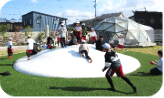 かろヒメパークで遊ぶ写真