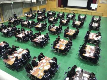 作業中を二階から撮影した様子