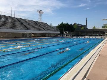 母校のプールでの練習風景です