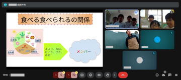 環境体験学習の成果発表画面その1