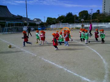 ボールを追いかけている様子