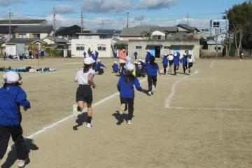 2年生が走っている様子