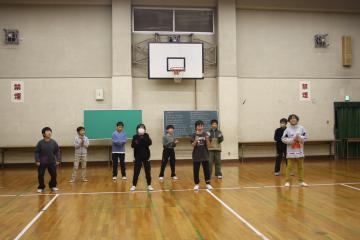 スタンツの練習をしている様子