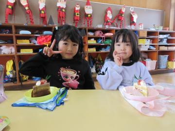 ケーキをたべたよ