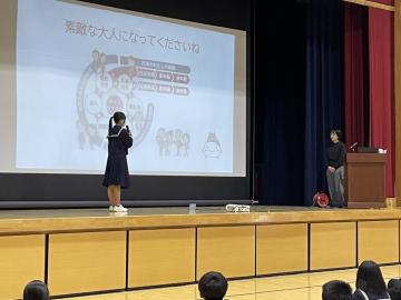 生徒代表による挨拶