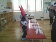 ポップコーンを売る様子