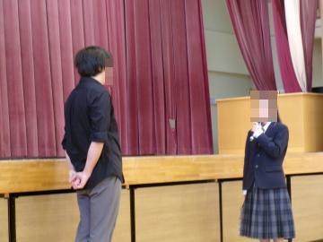 生徒代表挨拶です。