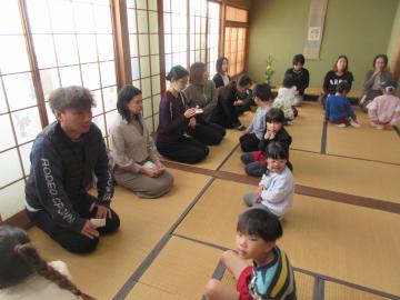 親子お茶会の5歳児