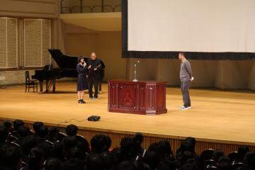 代表生徒より歓迎の挨拶