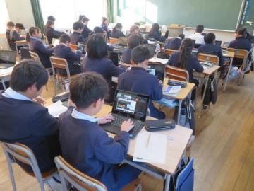 コメントを入力する5年生