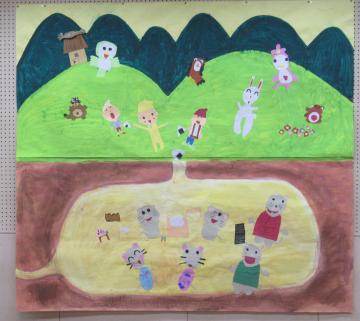 壁に掛ける大きな絵(壁面)