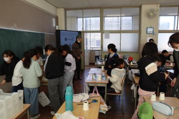 万華鏡と作る途中の写真