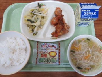 3月の食育こんだてによる給食