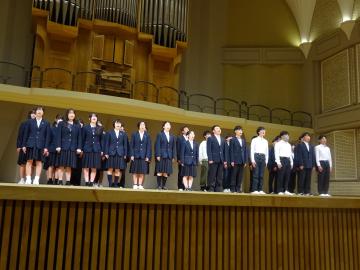 校歌コンクール優秀クラスの様子