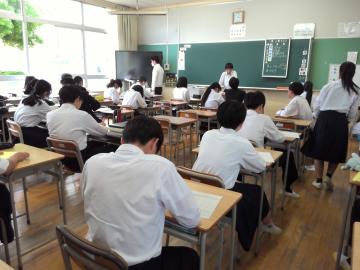 3年3組の学活の様子