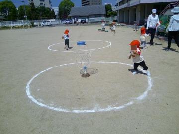 ボールで遊んでいる様子